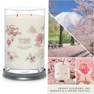 Yankee Candle Sakura Blossom Festival Rose Vanilla Sandalwood Apple Berries